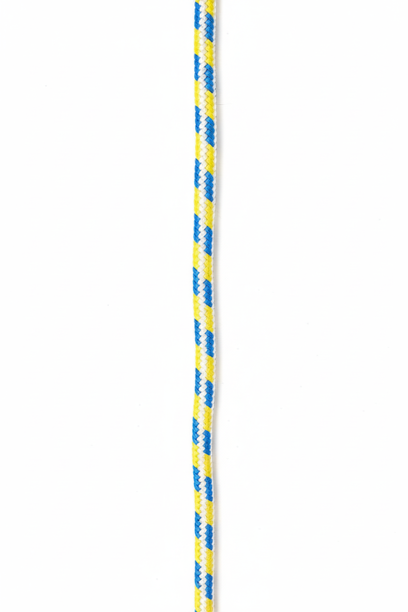 Ergonomic Rope Leash For Dog - Tri Color Blue Yellow Off white- 5 ft