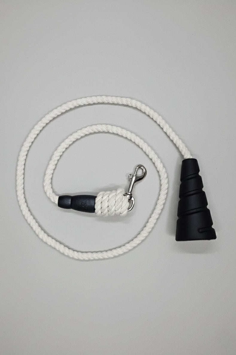 Ergonomic Rope Leash For Dog - Cotton white - 5 ft