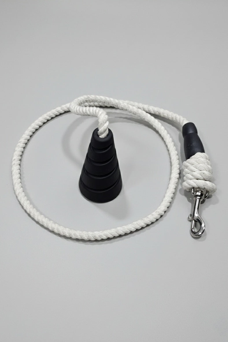 Ergonomic Rope Leash For Dog - Cotton white - 5 ft