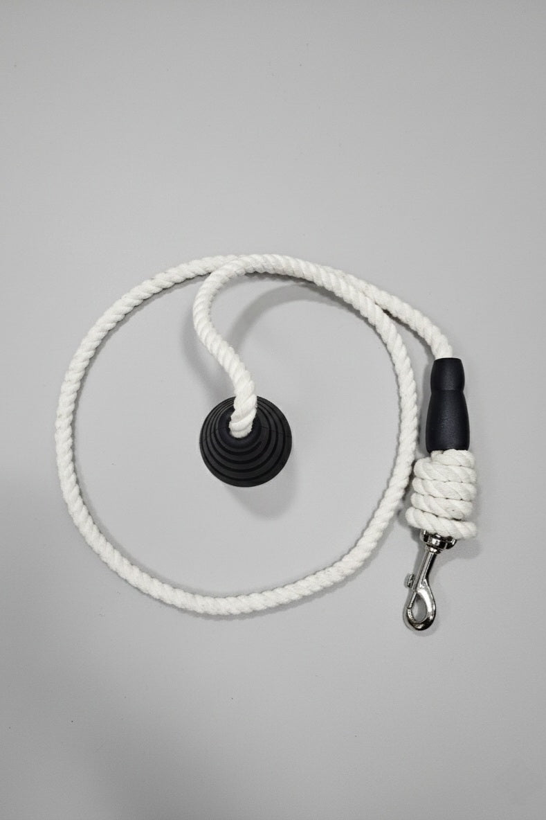 Ergonomic Rope Leash For Dog - Cotton white - 5 ft