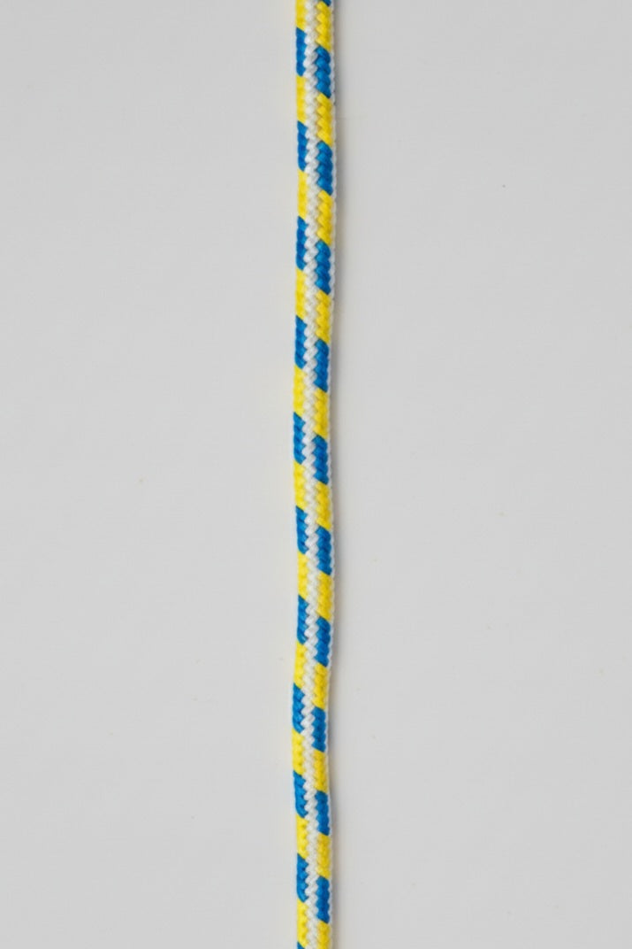 Rope Leash For Dog - Tri Color Blue Yellow Off White - 5 ft