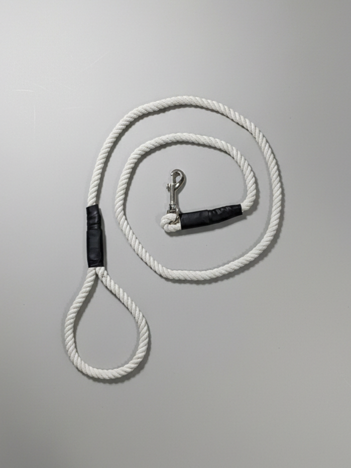 Rope Leash For Dog - Cotton White - 5 ft