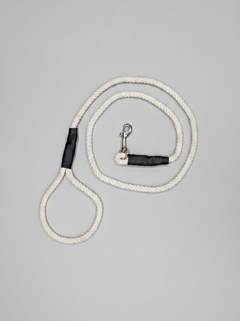 Rope Leash For Dog - Cotton White - 5 ft