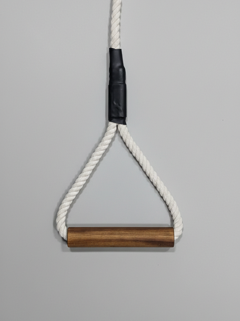 Teak Wood Surfboard Handle Rope Leash For Dog - Cotton White - 5 ft