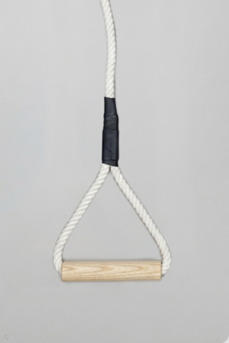Wooden Surfboard Handle Rope Leash For Dog - Cotton White