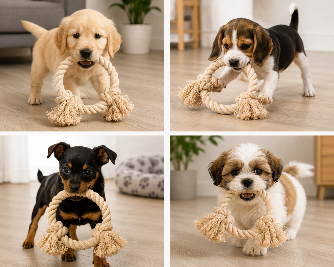 Cotton Ring Rope Toys – Strong, chewable, dental-friendly