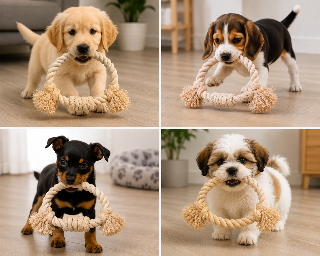 Cotton Ring Rope Toys – Strong, chewable, dental-friendly